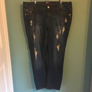 Torrid Distressed Jeans 22 Plus size Blue
